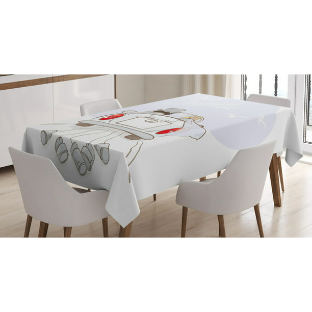 Waterproof Table Cover for Dining Room Patio Wedding Party Picnic Banquet Decoration LTtie Parrot Jungle Flowers Tablecloth for Rectangle Tables 60 x 90 
